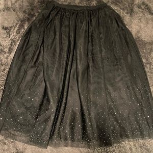 A New Day extra small black sparkly midi skirt